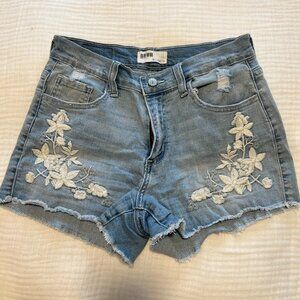 Floral Denim shorts
